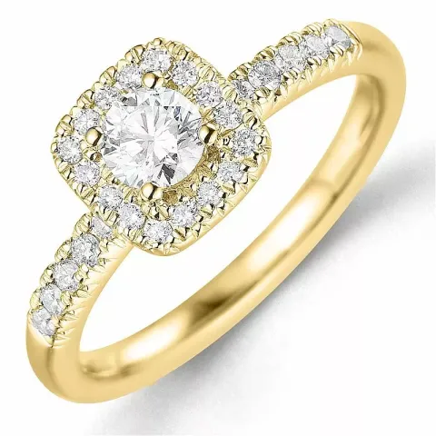 Bestellware - Diamantring in 14 Karat Gold 0,32 ct 0,24 ct