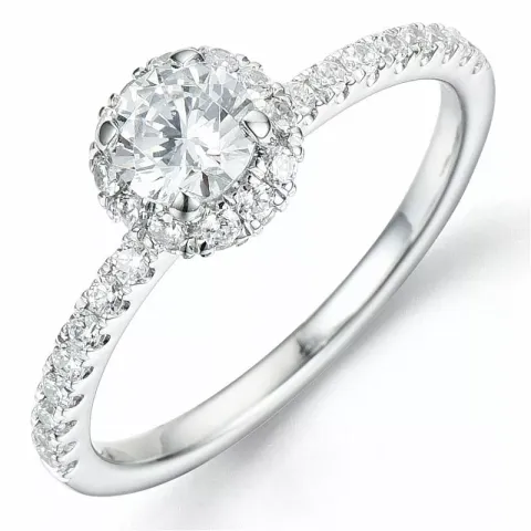 Bestellware - diamantring in 14 karat weißgold 0,52 ct 0,46 ct
