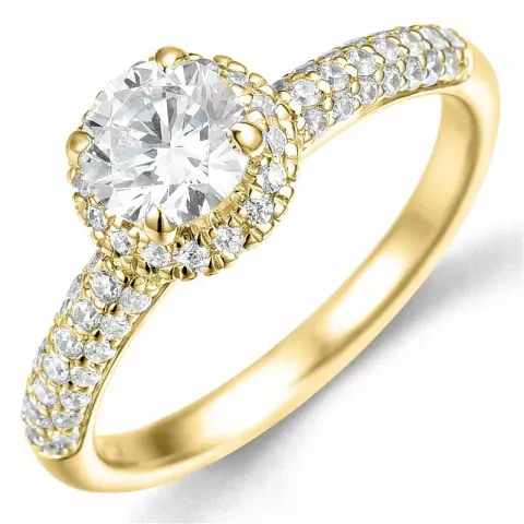 Bestellware - diamantring in 14 karat gold 0,75 ct 0,46 ct