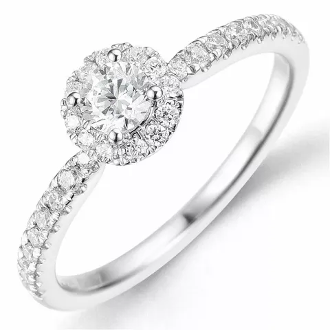 Bestellware - diamantring in 14 karat weißgold 0,26 ct 0,24 ct