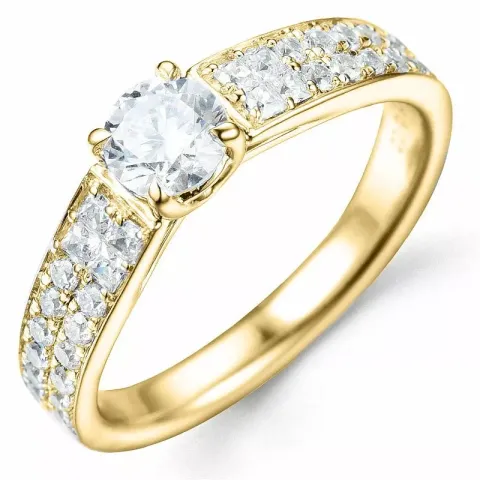 Bestellware - diamantring in 14 karat gold 0,52 ct 0,20 ct 0,28 ct