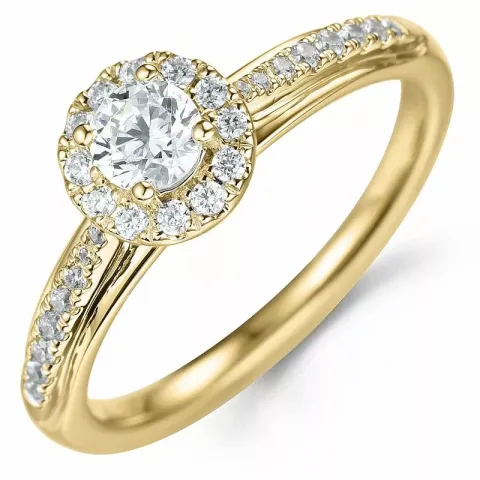 Bestellware - diamantring in 14 karat gold 0,32 ct 0,20 ct
