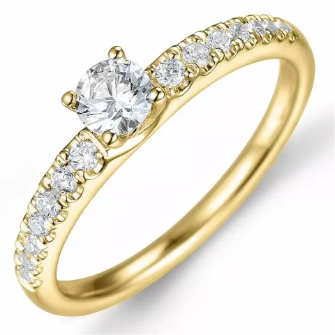 Bestellware - diamantring in 14 karat gold 0,32 ct 0,19 ct