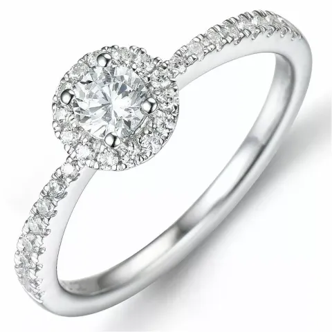Bestellware - diamantring in 14 karat weißgold 0,27 ct 0,22 ct