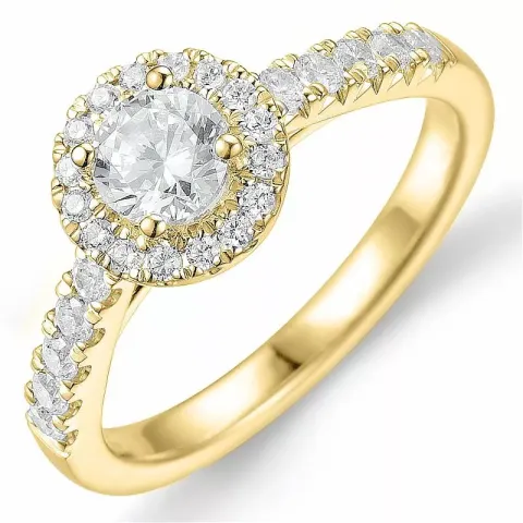 Bestellware - brillantring in 14 karat gold 0,52 ct 0,38 ct