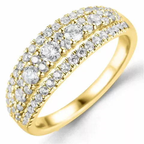 Bestellware - diamantring in 14 karat gold 0,75 ct