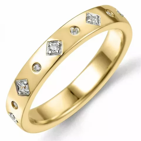 Bestellware - diamantring in 14 karat gold 0,07 ct