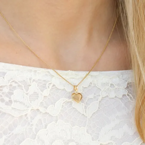 10 x 11 mm Herz Anhänger aus 14 Karat Gold - Amoré