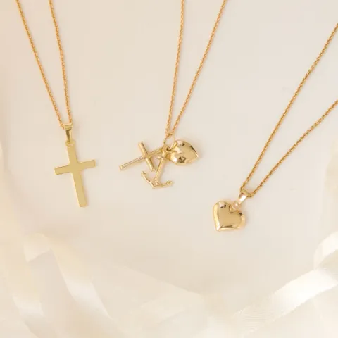 10 x 11 mm Herz Anhänger aus 14 Karat Gold - Amoré