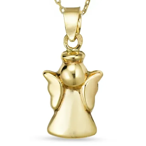 Engel Halskette aus vergoldetem Sterlingsilber und Anhänger aus 8 Karat Gold - Gold Collection