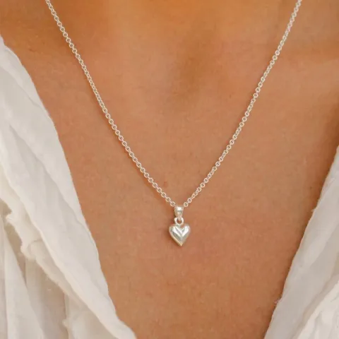 Herz Halskette aus Silber und Anhänger aus Silber - Amoré