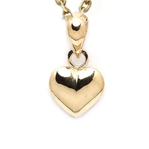 Herz Halskette aus vergoldetem Sterlingsilber und Anhänger aus 14 Karat Gold - Amoré