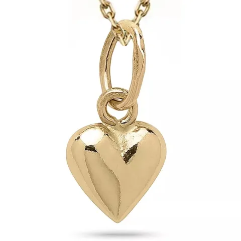 Herz Halskette aus vergoldetem Sterlingsilber und Anhänger aus 8 Karat Gold