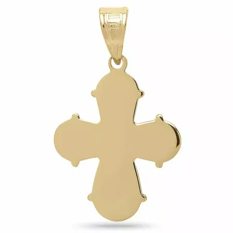 Dagmarkreuz Halskette aus vergoldetem Sterlingsilber und Anhänger aus 8 Karat Gold - Amoré