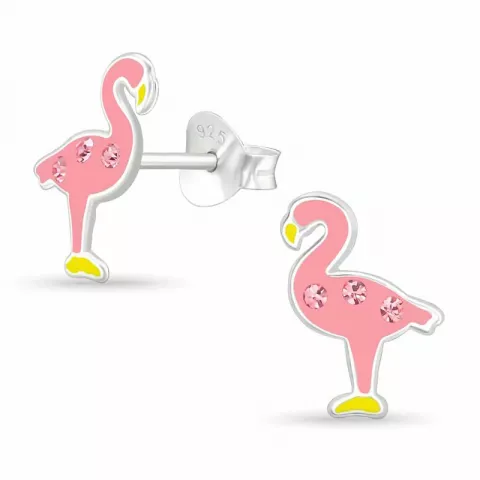 Flamingo Ohrringe in Silber