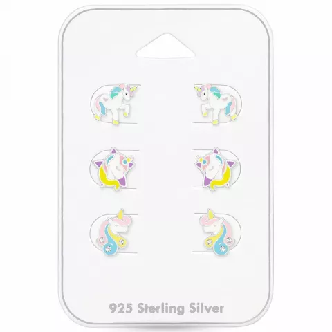 Einhorn Ohrringe in Silber