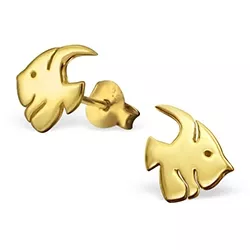 Fisch Ohrringe in vergoldetem Sterlingsilber