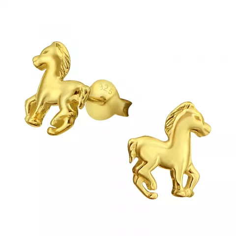 Pferde Ohrringe in vergoldetem Sterlingsilber