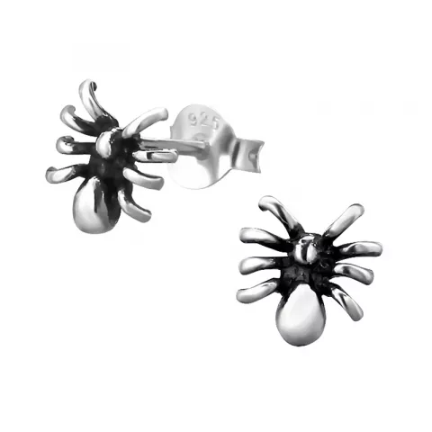 Preiswerten Spinne Ohrringe in oxidiertem Sterlingsilber