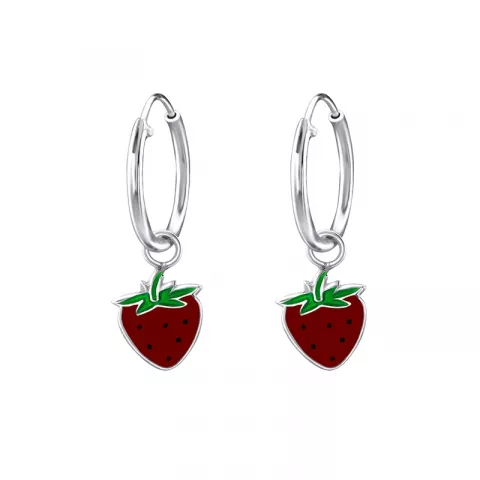 12 mm Erdbeere Kreole in Silber