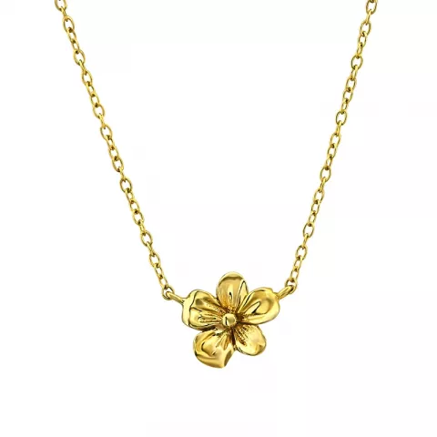 Blumen Halskette aus vergoldetem Sterlingsilber