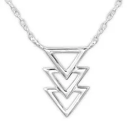 Dreieck Halskette aus Silber