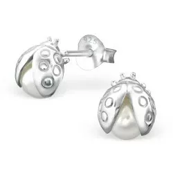 Marienkäfer Ohrringe in Silber