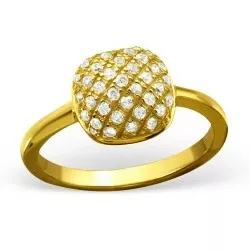 Viereckigem Ring aus vergoldetem Sterlingsilber