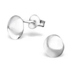 7 mm runden Ohrringe in Silber