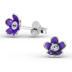 Blumen Ohrringe in Silber