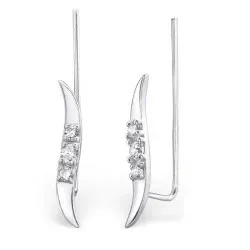 Zirkon Ohrringe in Silber