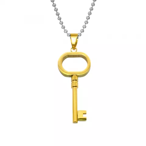Schlüssel Halskette mit Anhänger aus Edelstahl und Anhänger aus Stahl