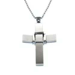 Kreuz Halskette mit Anhänger aus Edelstahl und Anhänger aus Stahl