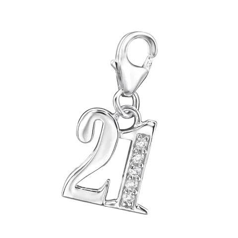 21 Charms Anhänger aus Silber