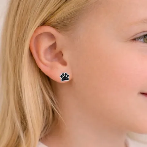 Pfote Ohrstecker in Silber - Little Ones