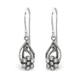 Bali Ohrringe in oxidiertem Sterlingsilber