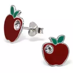 Apfel Ohrringe in Silber