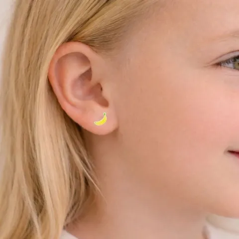 banan gelbe Ohrringe in Silber - Little Ones