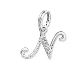 Buchstab n Charms Anhänger aus Silber