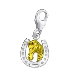 Hufeisen Charms Anhänger aus Silber mit vergoldetem Sterlingsilber