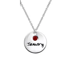 Januar Halskette aus Silber und Anhänger aus Silber