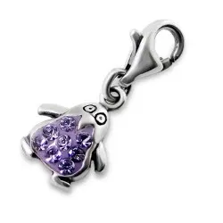 Pinguin Charms für Armband aus oxidiertem Sterlingsilber