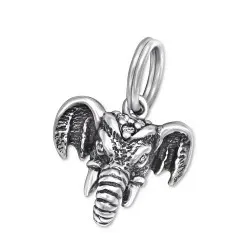 Elefant Charms für Armband aus oxidiertem Sterlingsilber 