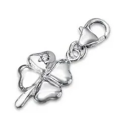 Kleeblatt Charm Anhänger aus Silber 