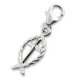 Kreuz Charms Anhänger aus Silber