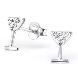 Martiniglas Ohrringe in Silber