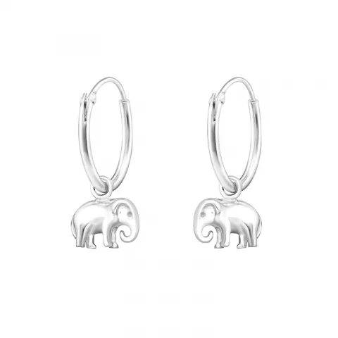 Elefant Kreolenohrringe in Silber