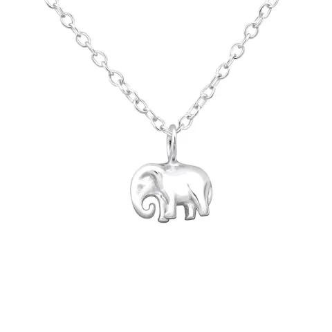 Elefant Halskette mit Anhänger aus Silber