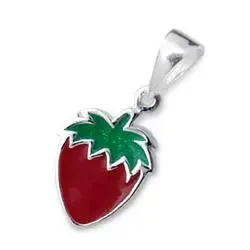 Erdbeere Anhänger aus Silber