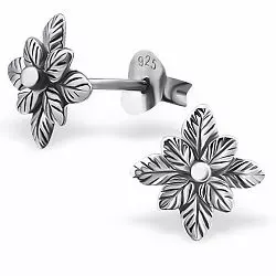 Blumen Ohrringe in Silber